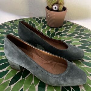 Elegant Green Suede Women's Shoes